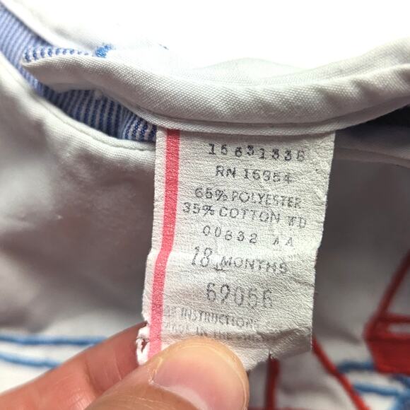 Vintage Swing Top Girls Size 18m Blue Sailboat Sleeveless - Picture 4 of 4